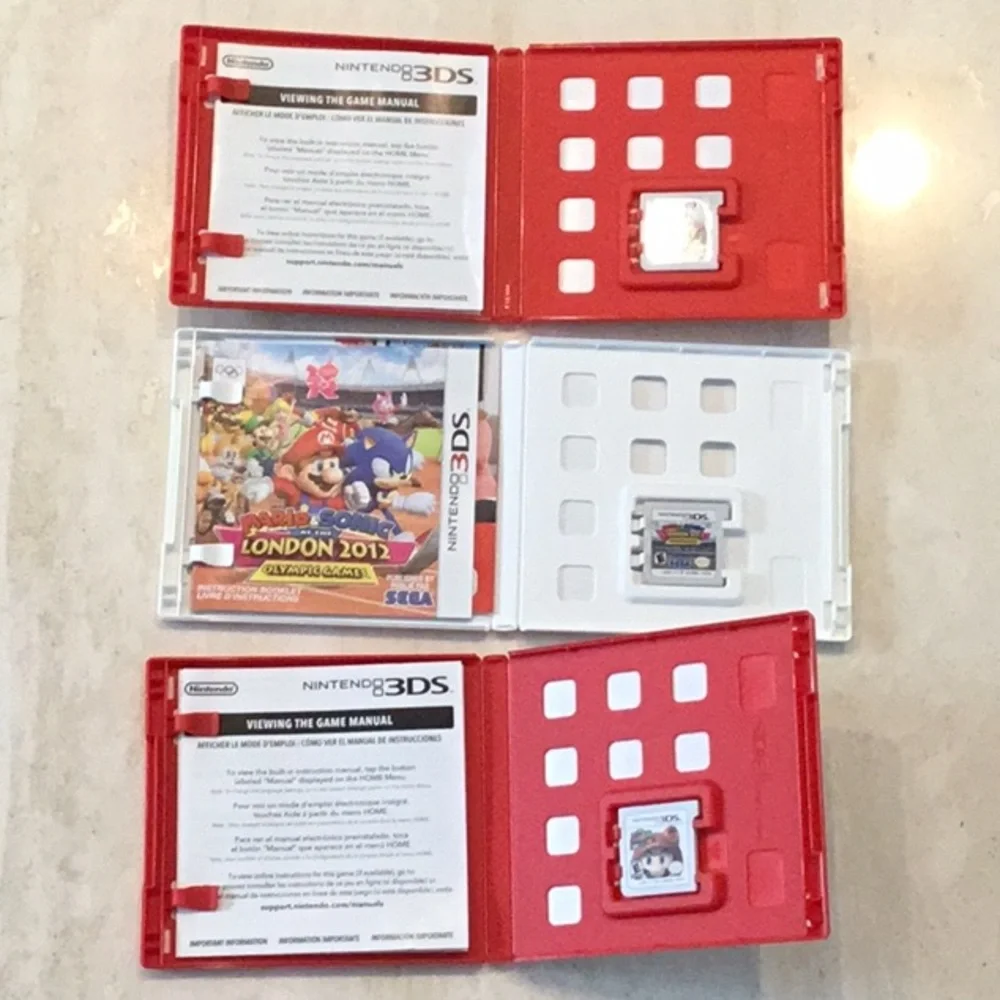 Backpack & Mario Kart 7 Nintendo 3DS Game & Super Mario 3D Land & Sonic Olympics